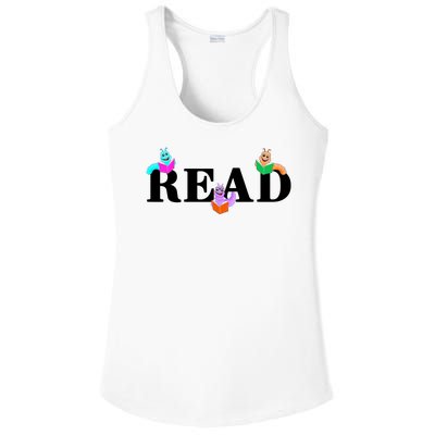 Read Cute Book Worms Ladies PosiCharge Competitor Racerback Tank