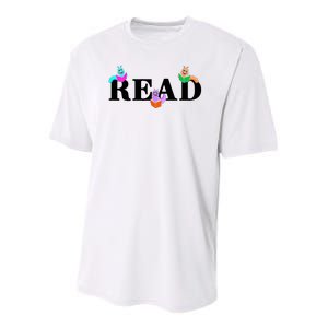 Read Cute Book Worms Youth Performance Sprint T-Shirt