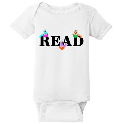 Read Cute Book Worms Baby Bodysuit