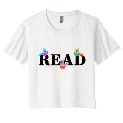 Read Cute Book Worms Crop Top