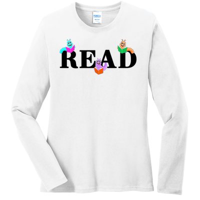 Read Cute Book Worms Ladies Long Sleeve Shirt