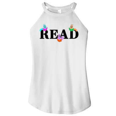 Read Cute Book Worms Women’s Perfect Tri Rocker Tank