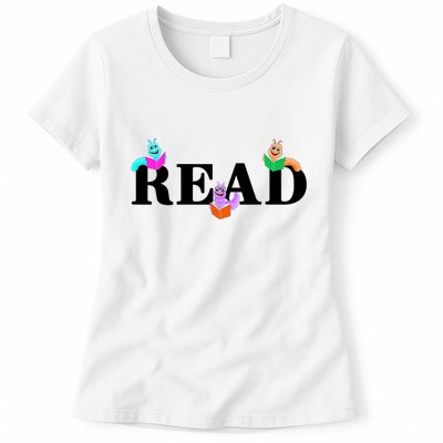 Read Cute Book Worms Womens T-Shirt