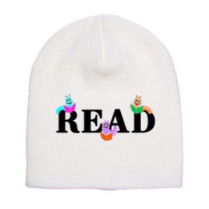 Read Cute Book Worms Short Acrylic Beanie