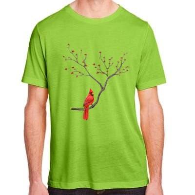 Red Cardinal Bird Lovers Birdwatching Birding Vintage Gift Cute Gift Adult ChromaSoft Performance T-Shirt