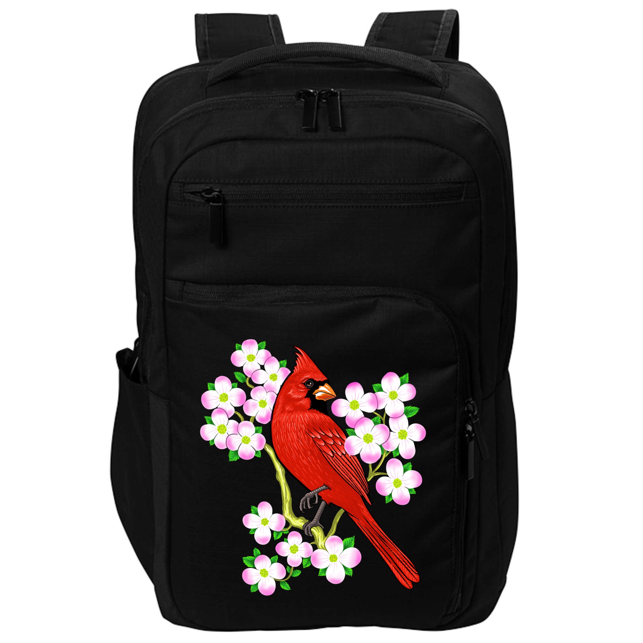 Red Cardinal Bird Dogwood Flower North Carolina Virginia Great Gift Impact Tech Backpack