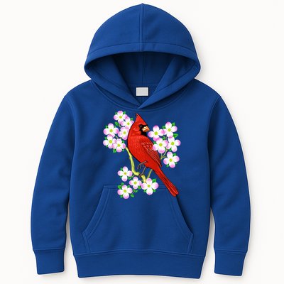 Red Cardinal Bird Dogwood Flower North Carolina Virginia Great Gift Kids Hoodie