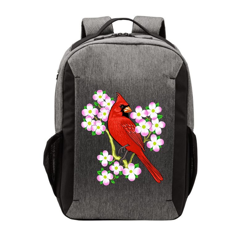Red Cardinal Bird Dogwood Flower North Carolina Virginia Great Gift Vector Backpack