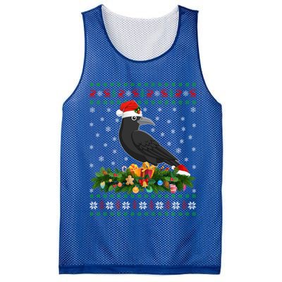 Raven Crow Bird Lover Xmas Santa Hat Ugly Crow Christmas Gift Mesh Reversible Basketball Jersey Tank