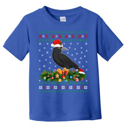 Raven Crow Bird Lover Xmas Santa Hat Ugly Crow Christmas Gift Toddler T-Shirt