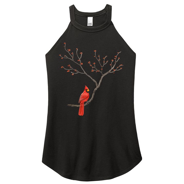 Red Cardinal Bird Lovers Birdwatching Birding Vintage Meaningful Gift Women's Perfect Tri Rocker Tank