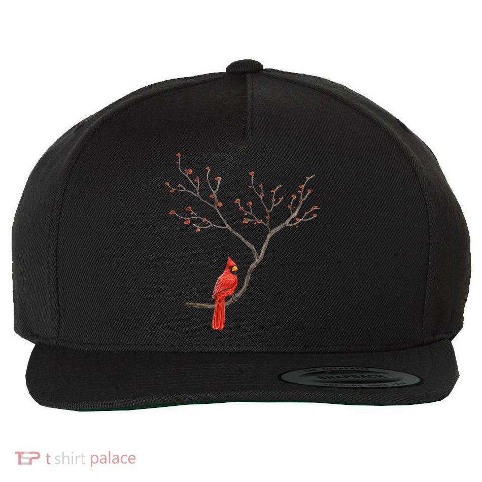 Red Cardinal Bird Lovers Birdwatching Birding Vintage Meaningful Gift Wool Snapback Cap