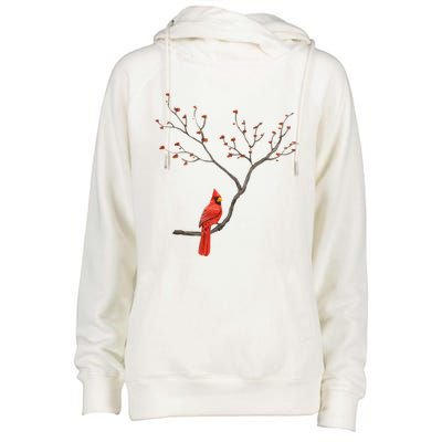 Red Cardinal Bird Lovers Birdwatching Birding Vintage Meaningful Gift Womens Funnel Neck Pullover Hood