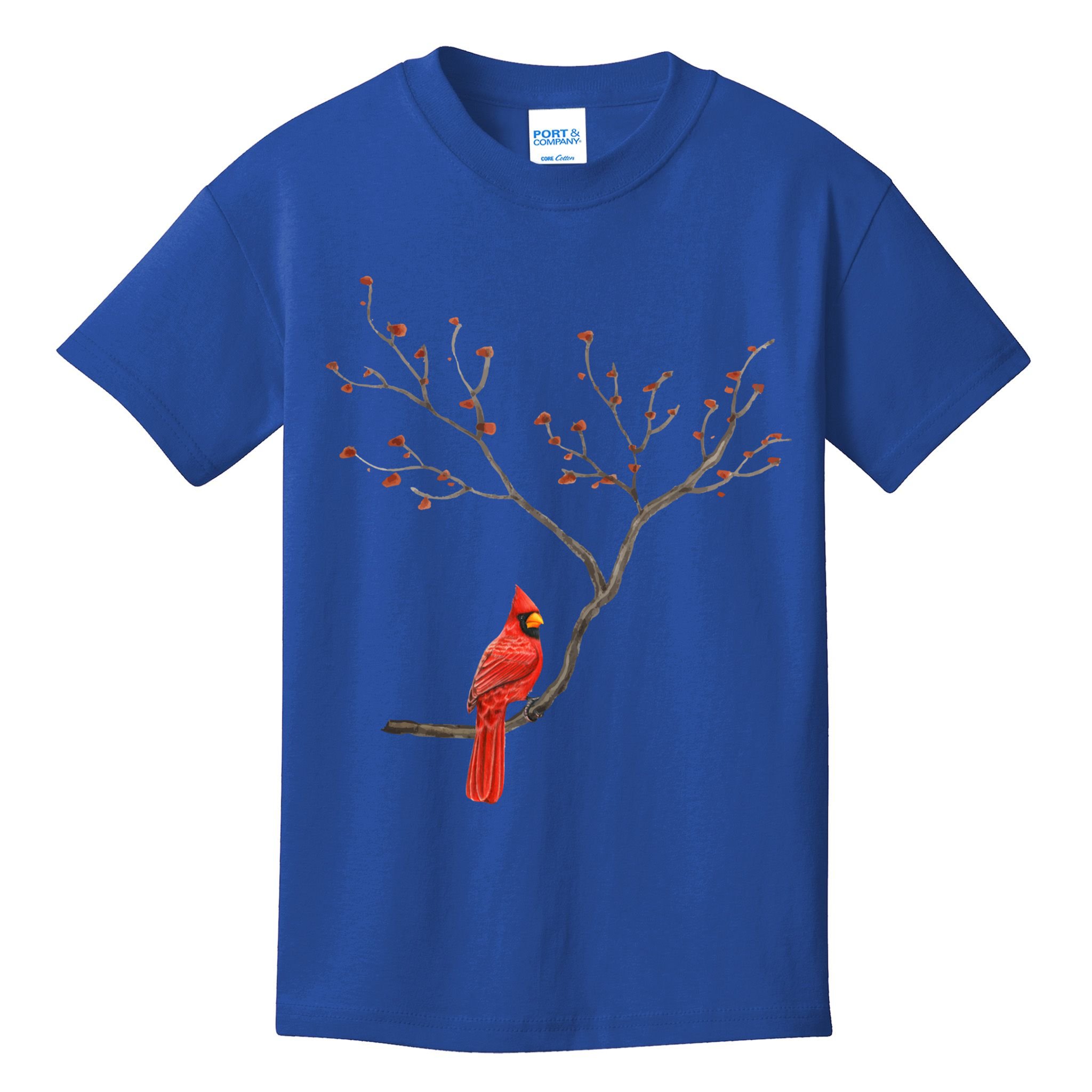 Red Cardinal Bird Lovers Birdwatching Birding Vintage Meaningful Gift Kids T-Shirt