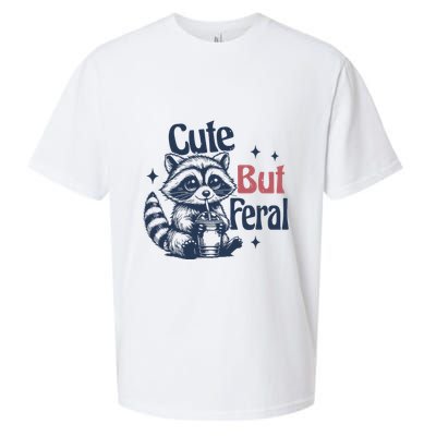 Raccoon Cute But Feral Vintage Sueded Cloud Jersey T-Shirt