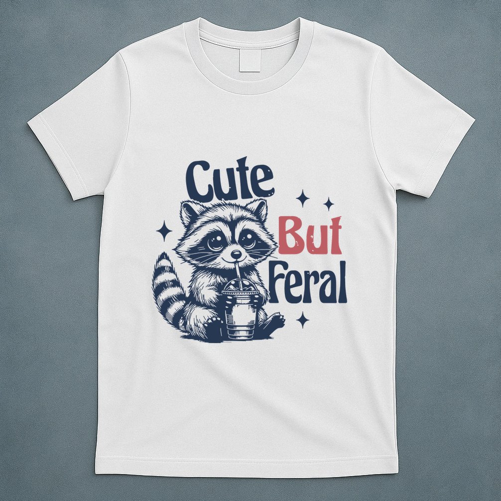 Raccoon Cute But Feral Vintage T-Shirt