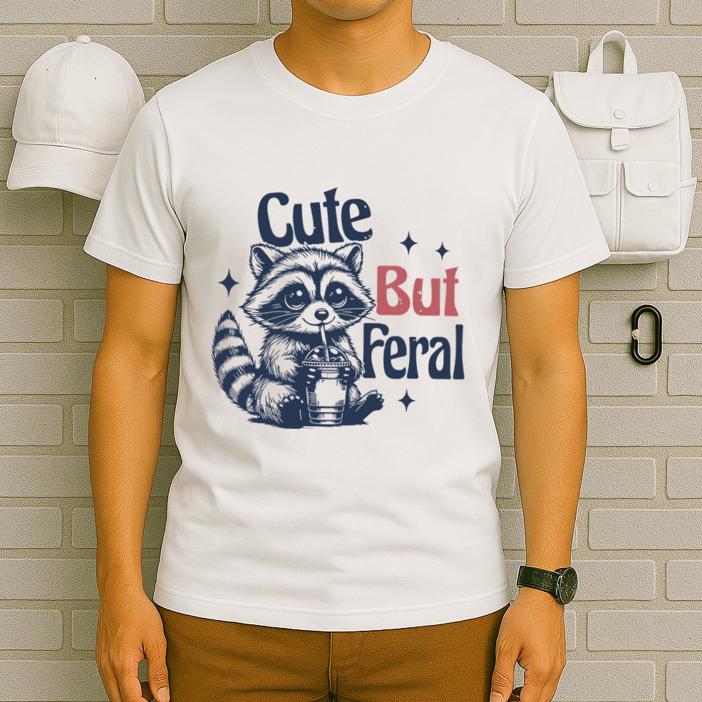 Raccoon Cute But Feral Vintage T-Shirt