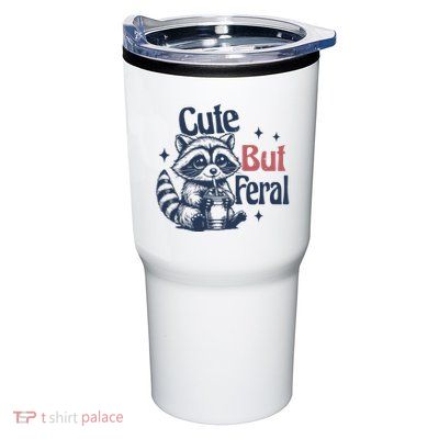 Raccoon Cute But Feral Vintage Tumbler