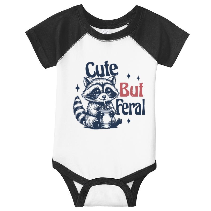 Raccoon Cute But Feral Vintage Infant Baby Jersey Bodysuit
