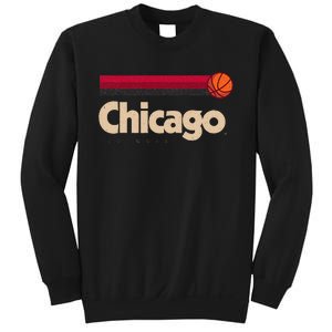 Red Chicago Basketball BBall City Illinois Retro Chicago Sweatshirt