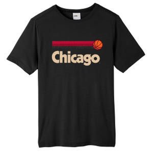 Red Chicago Basketball BBall City Illinois Retro Chicago Tall Fusion ChromaSoft Performance T-Shirt