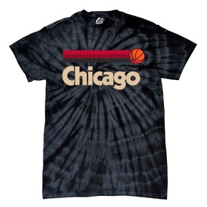 Red Chicago Basketball BBall City Illinois Retro Chicago Tie-Dye T-Shirt