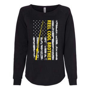 Reel Cool Brother Fishing American USA Flag Gift For Brother Gift Womens California Wash Sweatshirt