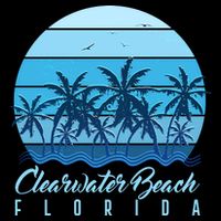 Retro Clearwater Beach Florida City Backpack