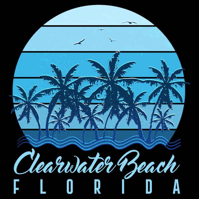 Retro Clearwater Beach Florida City Backpack