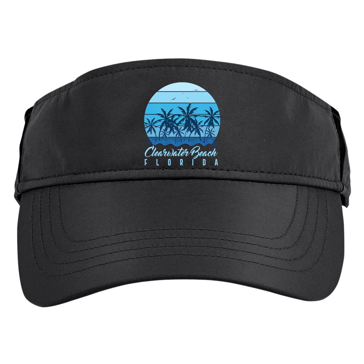 Retro Clearwater Beach Florida Adult Drive Performance Visor