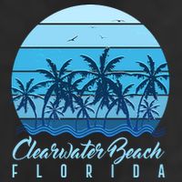 Retro Clearwater Beach Florida Adult Drive Performance Visor