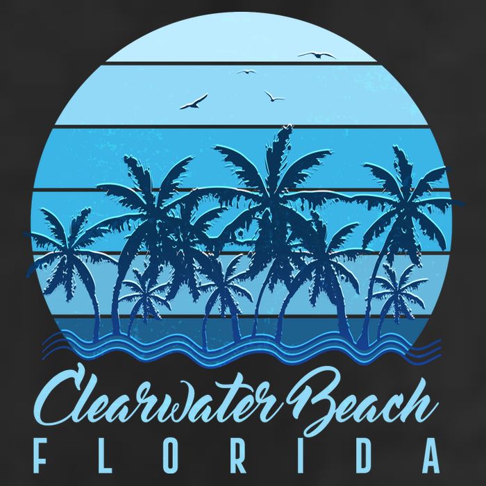 Retro Clearwater Beach Florida Adult Drive Performance Visor
