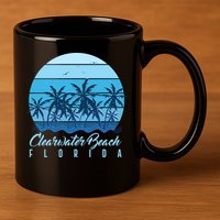 Retro Clearwater Beach Florida 11oz C Handle Ceramic Mug