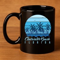 Retro Clearwater Beach Florida 11oz C Handle Ceramic Mug