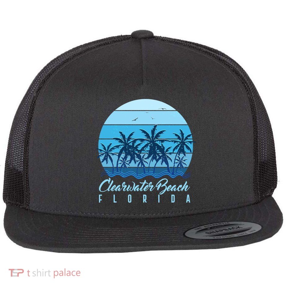 Retro Clearwater Beach Florida Flatbill Hat