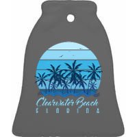 Retro Clearwater Beach Florida Ceramic Bell Ornament