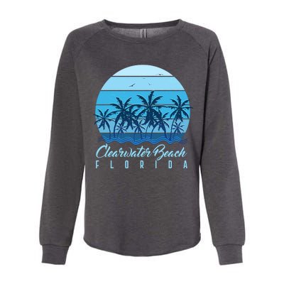 Retro Clearwater Beach Florida Womens California Wash Sweatshirt