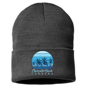 Retro Clearwater Beach Florida Sustainable Knit Beanie