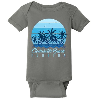 Retro Clearwater Beach Florida Baby Bodysuit