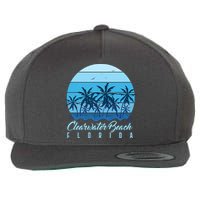 Retro Clearwater Beach Florida Wool Snapback Cap