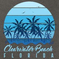 Retro Clearwater Beach Florida Cotton Canvas Backpack