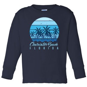 Retro Clearwater Beach Florida Toddler Long Sleeve Shirt