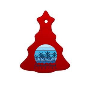 Retro Clearwater Beach Florida Ceramic Tree Ornament