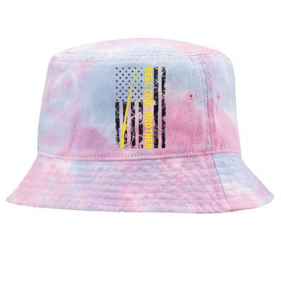 Reel Cool Brother Fishing American USA Flag Gift For Brother Tie-Dyed Bucket Hat