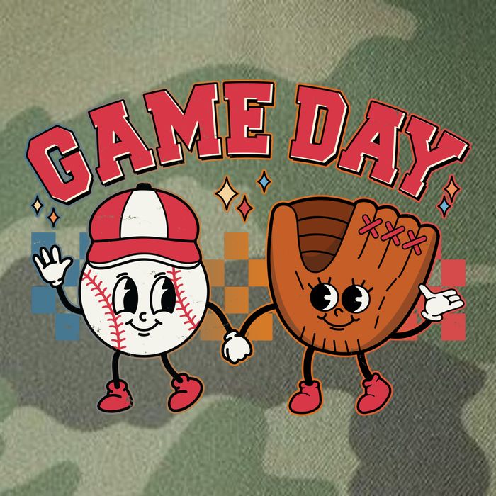 Retro Cartoon Baseball Game Day Legacy Tie Dye Trucker Hat