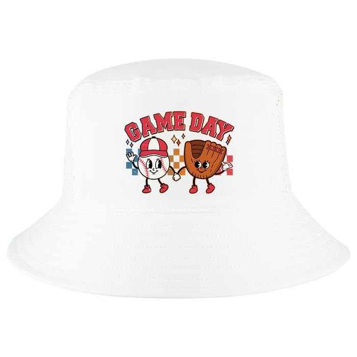 Retro Cartoon Baseball Game Day Cool Comfort Performance Bucket Hat