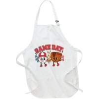 Retro Cartoon Baseball Game Day Apron