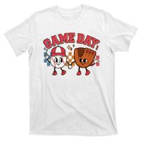 Retro Cartoon Baseball Game Day T-Shirt