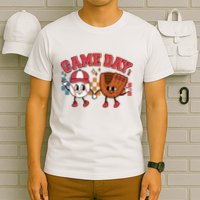 Retro Cartoon Baseball Game Day T-Shirt
