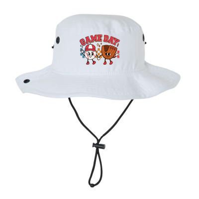 Retro Cartoon Baseball Game Day Bucket Hat